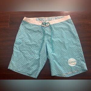 Dixxon Shorts Mens 38 Blue White Classics Redefined Unlined Swim Board Trunks
